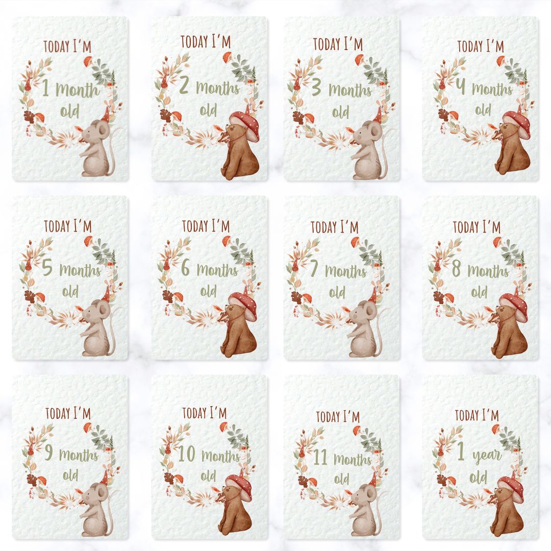 Milestone Cards - Tiny Forest Friends