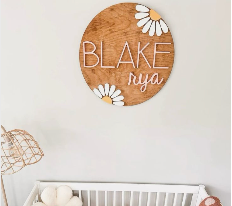 Daisy Name Plaque