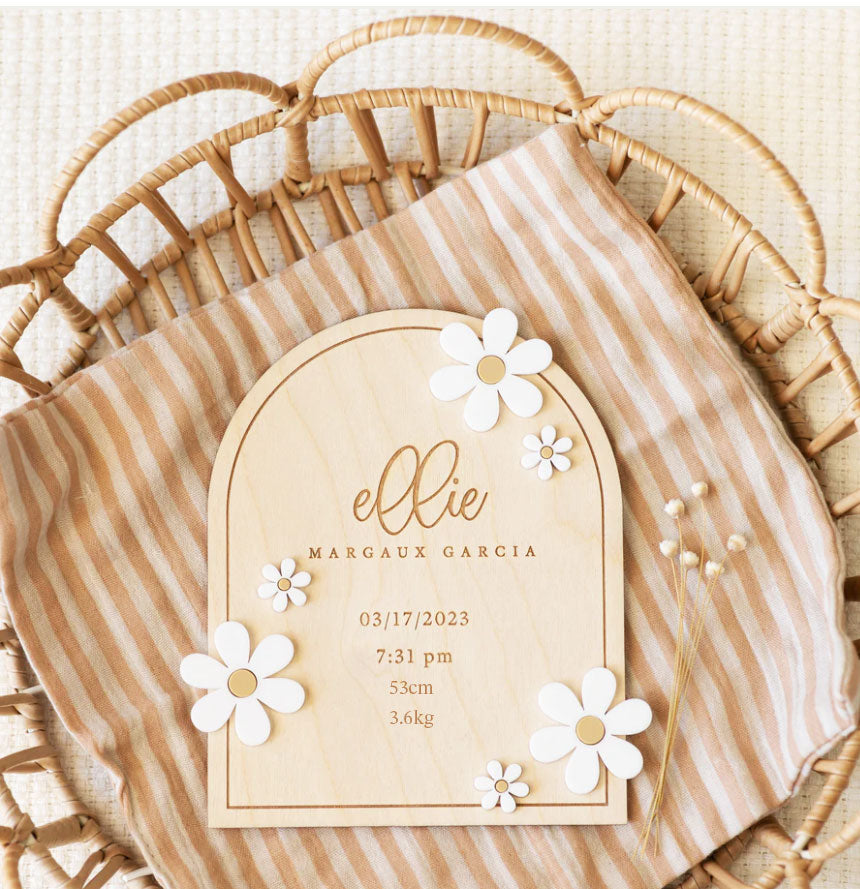 Birth Announcement Plaque