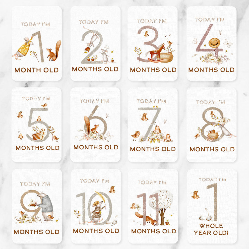Milestone Cards - Forest Friends
