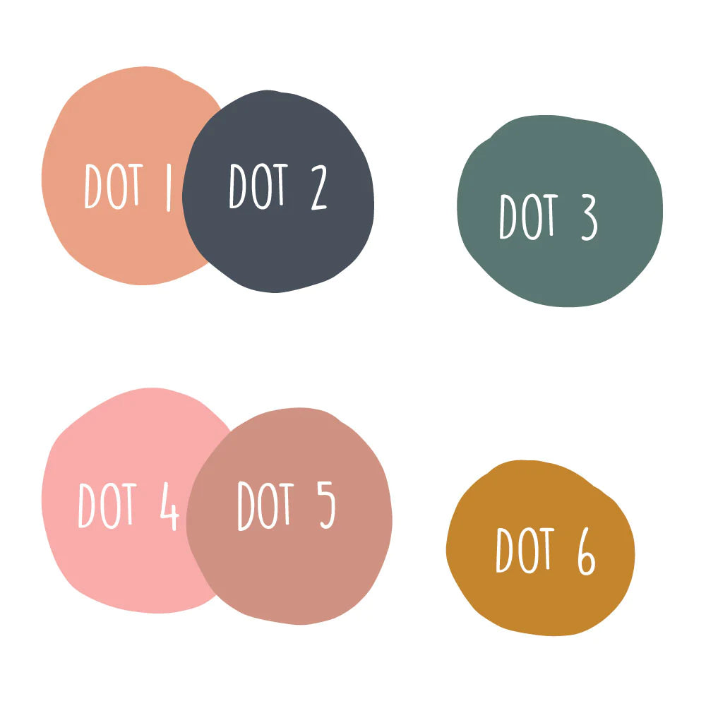 Boho Polka Dot Wall Sticker Set