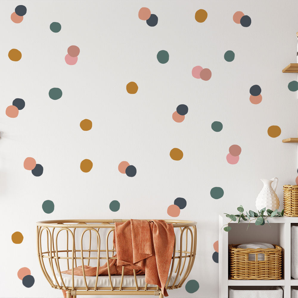 Boho Polka Dot Wall Sticker Set