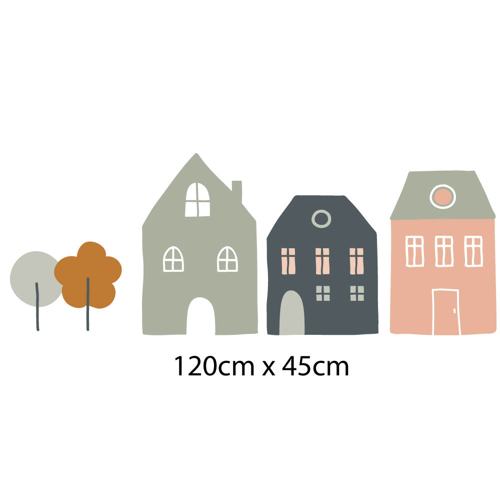 Little Houses Wall Sticker Set
