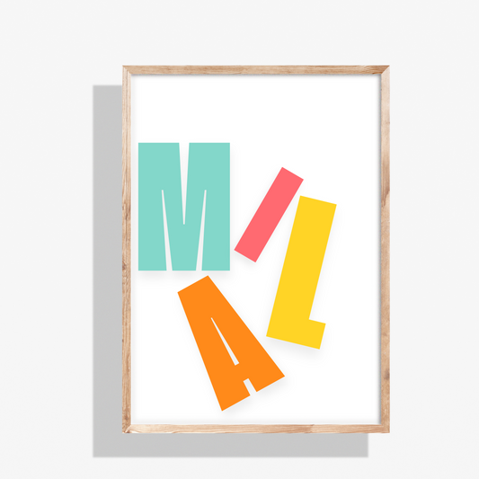 Stacked Name Print