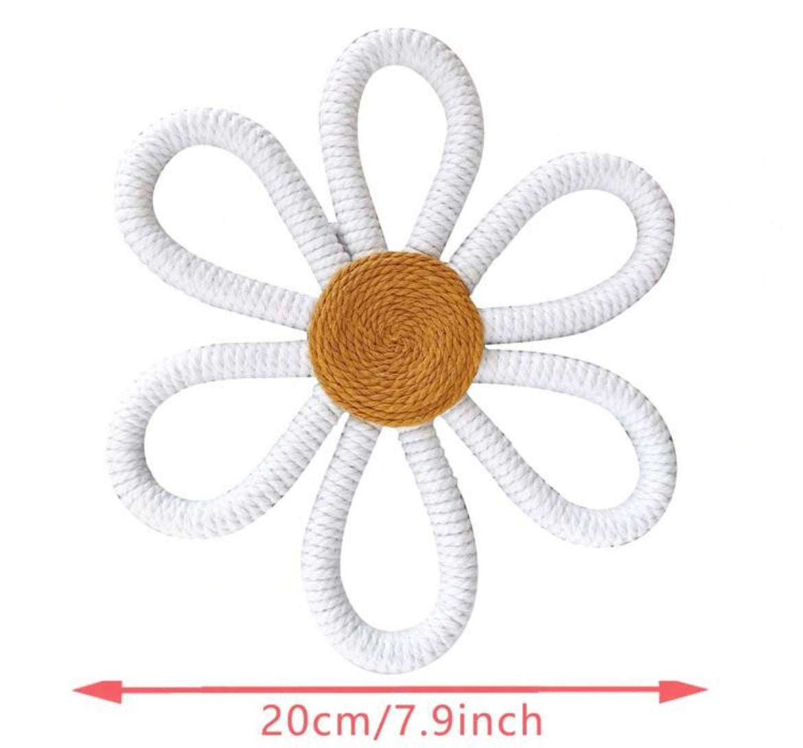 Bohemian Handmade Woven Daisy Wall Decoration