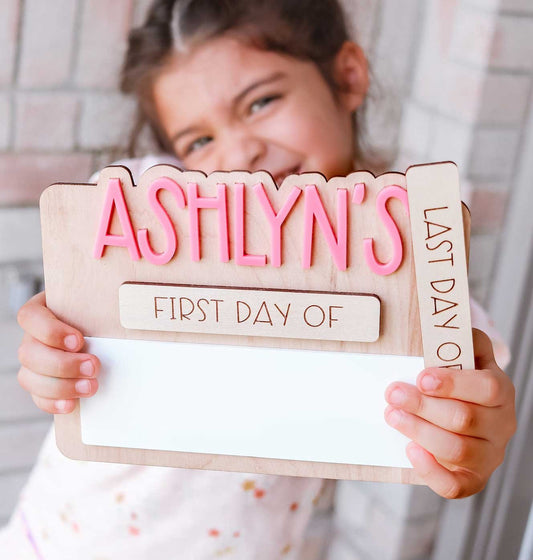 Personalised First Day Of Plaque