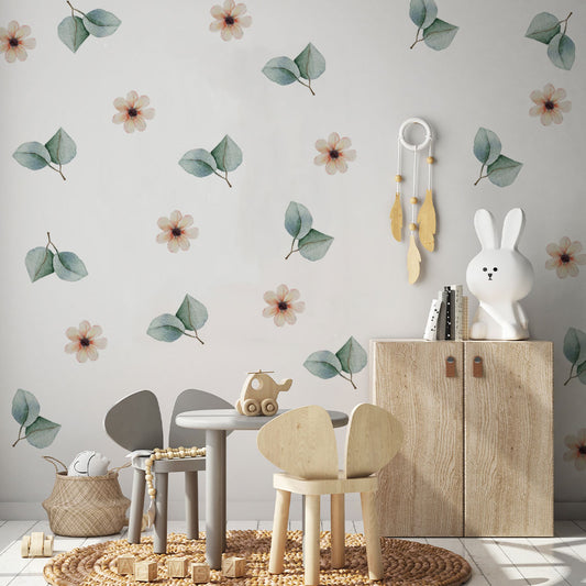 Florals & Leaves Wall Sticker Set