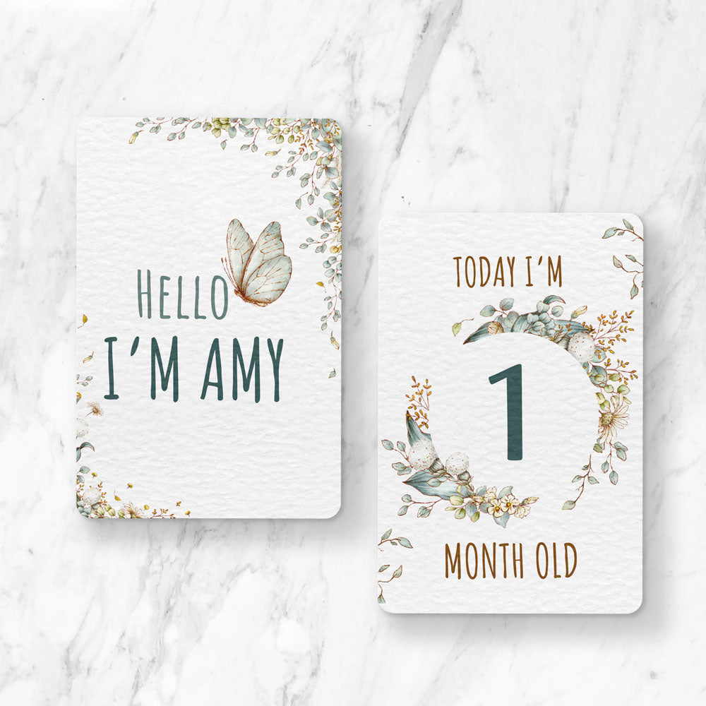 Milestone Cards - Rustic Botanicals