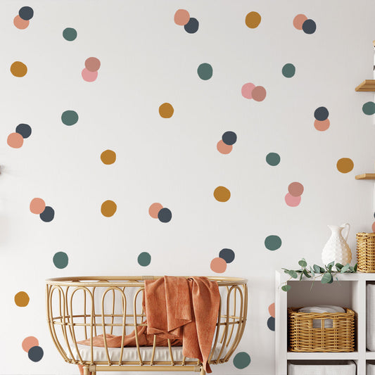 Boho Polka Dot Wall Sticker Set